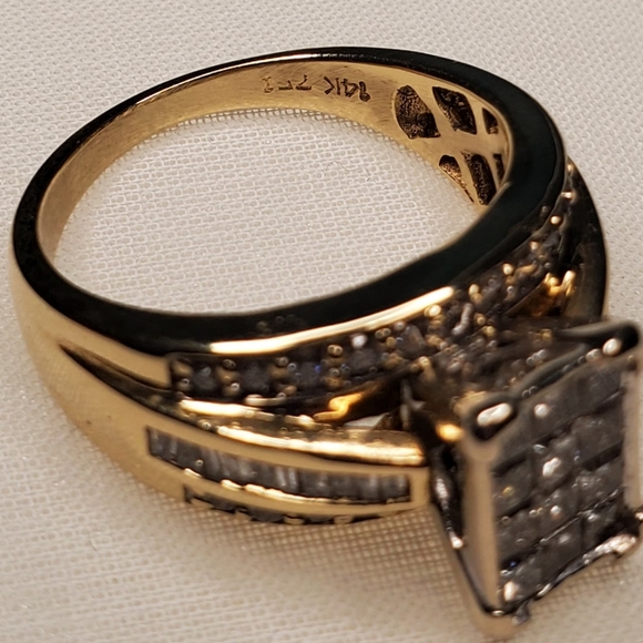 1carat diamond ring 14k, 7.2g - Picture 5 of 17